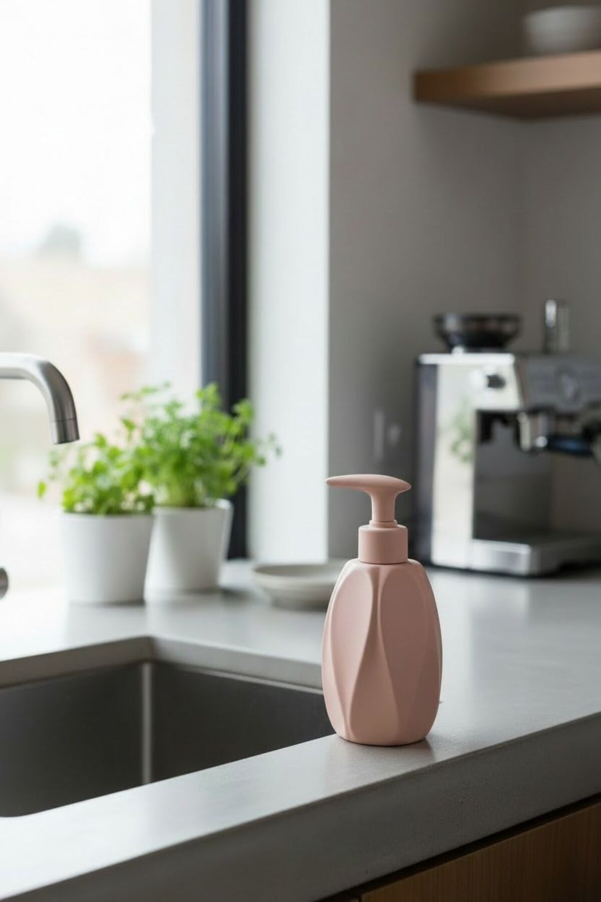 500 ml Taş Sıvı Sabunluk | Banyo Mutfak Sabunluk Dispenseri - Dekoratif Sabunluk