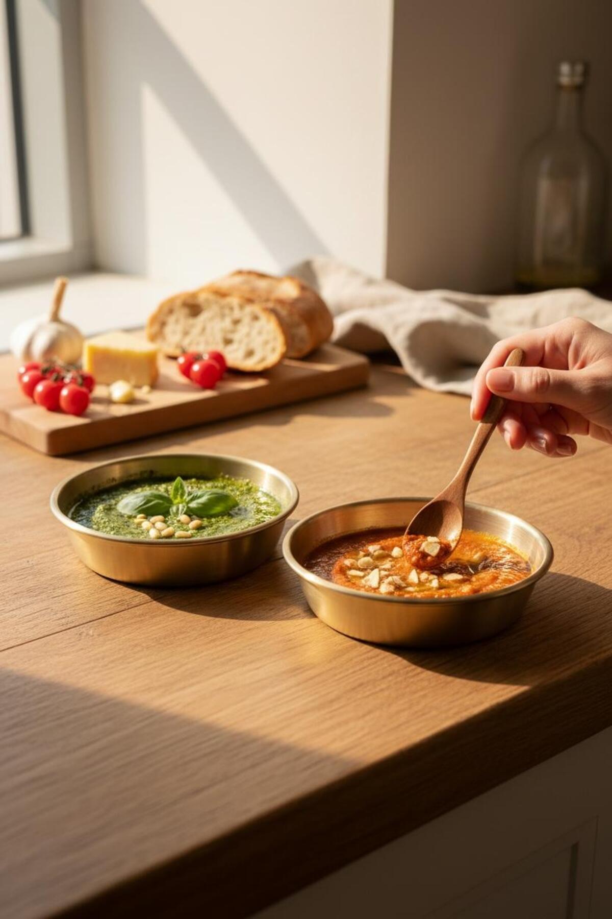 2’li Gold Minik Kase Seti – 10 cm Dekoratif Sunum Kaseleri, Kahvaltı ve Meze Kaseleri